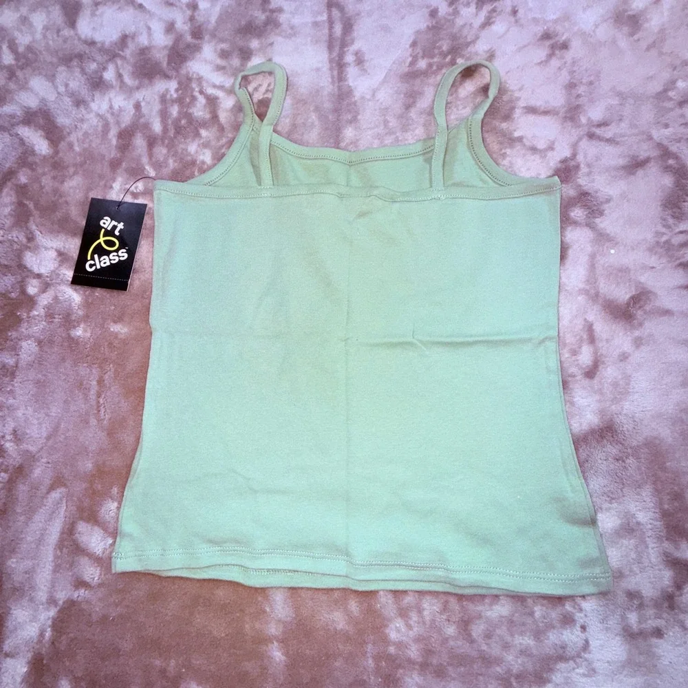 Art Class Camisole Tank Top Girls L 10/12 Light Green New NWT Spaghetti‎ Strap